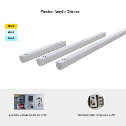 4FT LED Strip Fixture - 6500 Lumens Wattage Adjustable