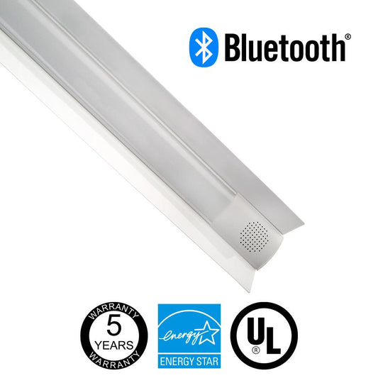 LED Shop Style Light With Bluetooth Wireless Speakers - 50W 3200 lumens 4000K
