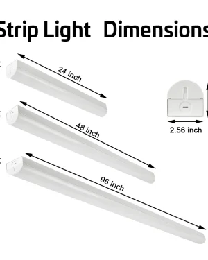 4FT LED Strip Fixture – 6500 Lumens Wattage Adjustable