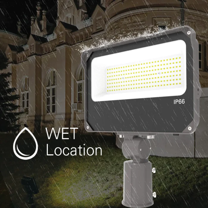 LED Outdoor Flood Slim Style Light – 200W 30000 lumens 5000K Photocell