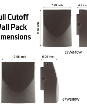 LED Slim Wall Pack Style Light – 30W 3500 Lumens 4000K Adjustable