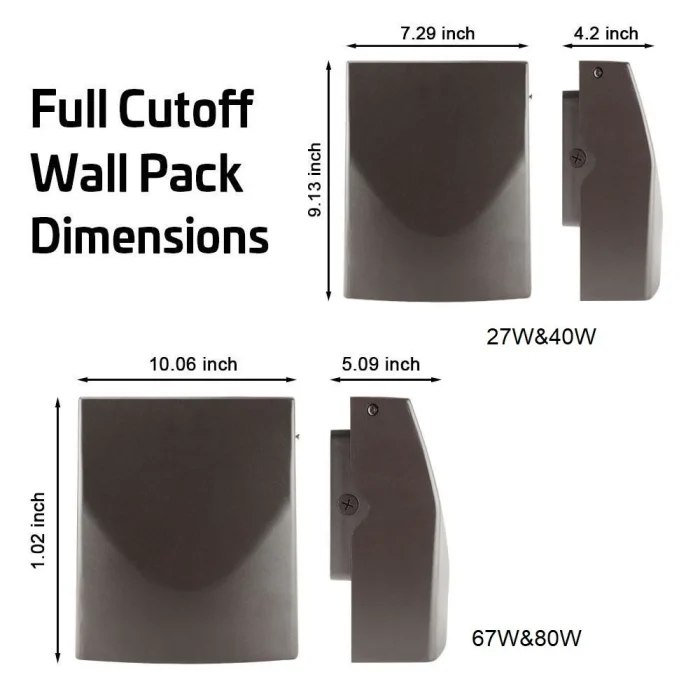 LED Slim Wall Pack Style Light – 30W 3500 Lumens 4000K Adjustable