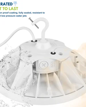 UFO LED Bay Style Light – White – 150W 24,000LM  5000K Adjustable
